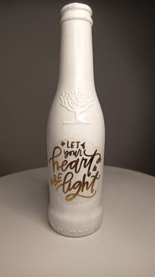 Kleine Deko Flasche Light Heart