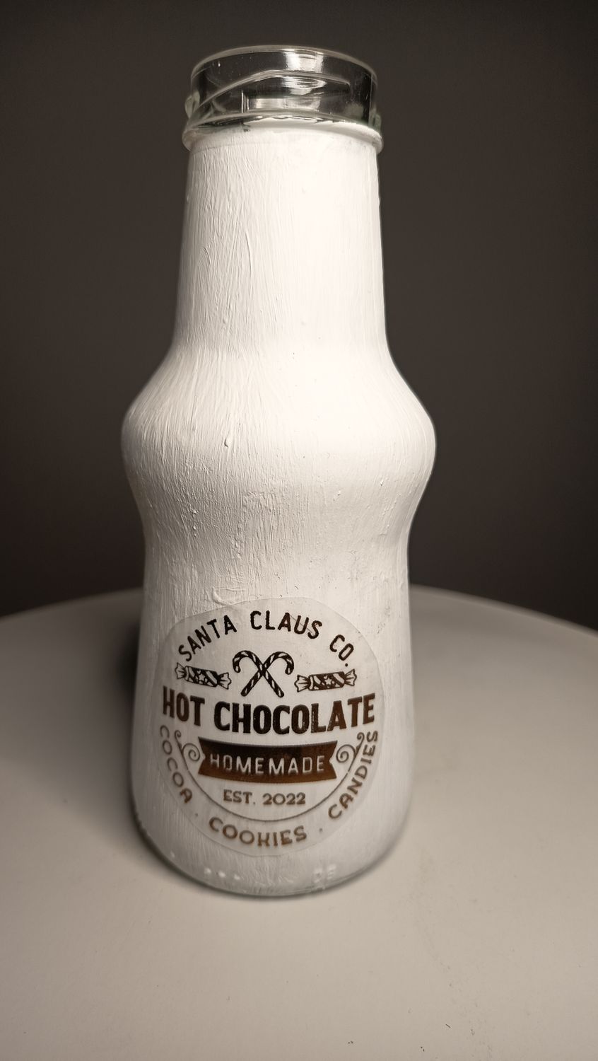 Kleine Deko Flasche Hot Chocolate