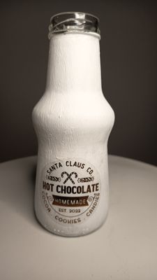 Kleine Deko Flasche Hot Chocolate