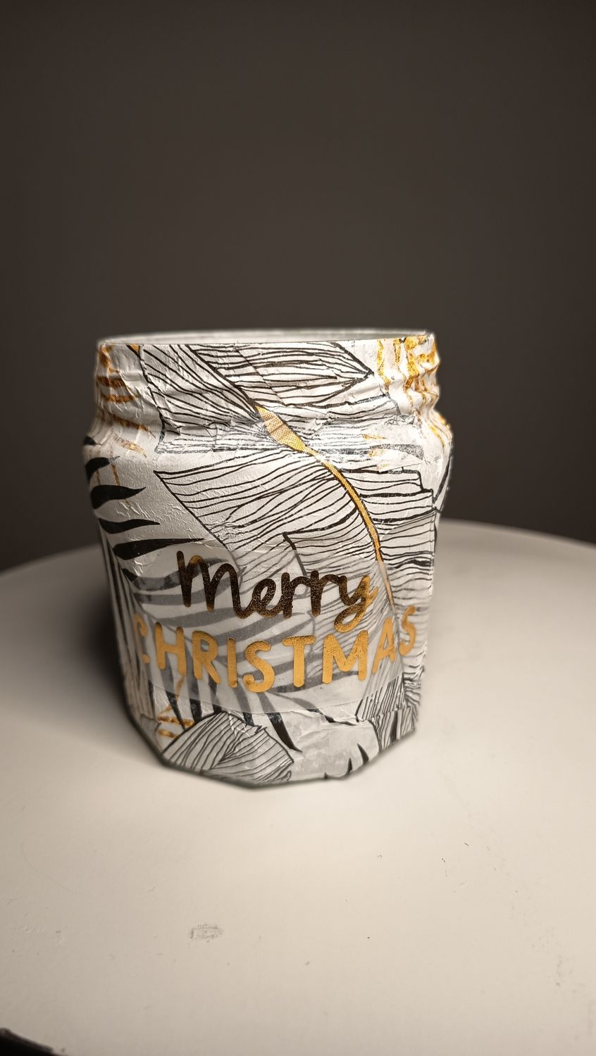 Windlicht klein Merry Christmas