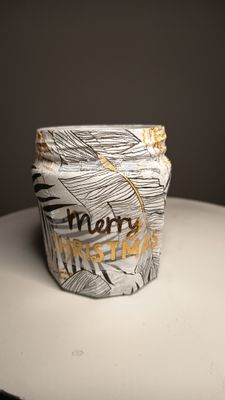 Windlicht klein Merry Christmas