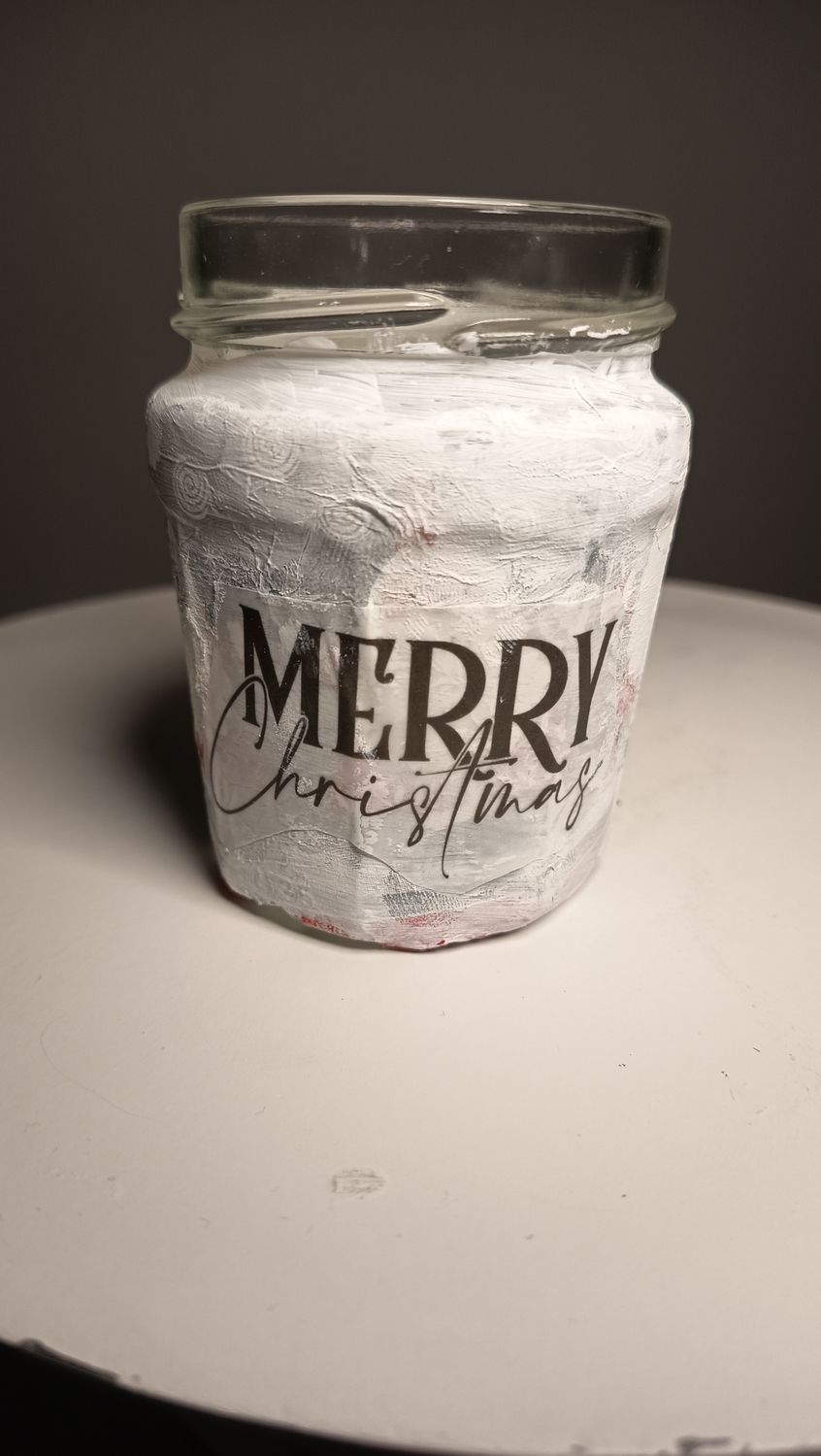 Windlicht weiss merry christmas