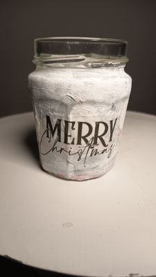 Windlicht weiss merry christmas