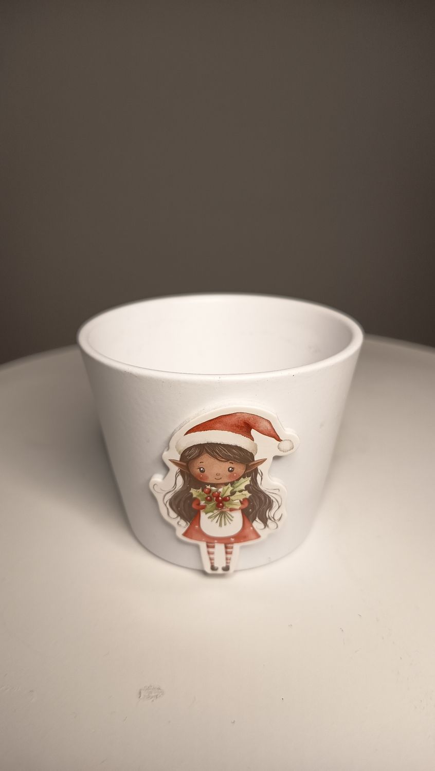 Mini Übertopf Weihnachtselfe