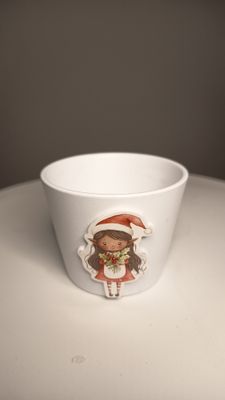 Mini Übertopf Weihnachtselfe