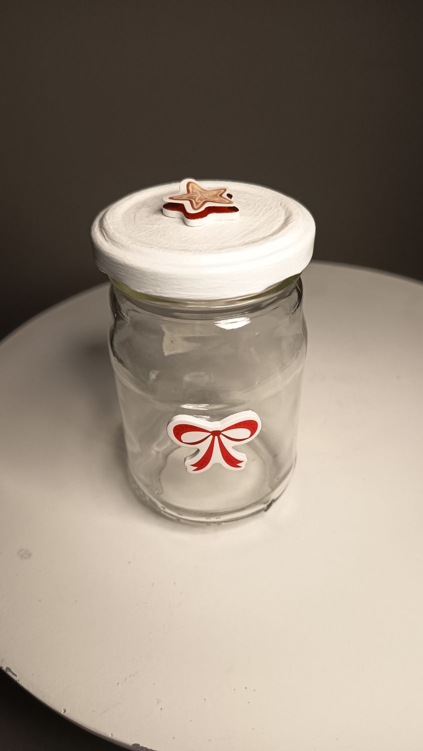 Geschenkglas Masche rot