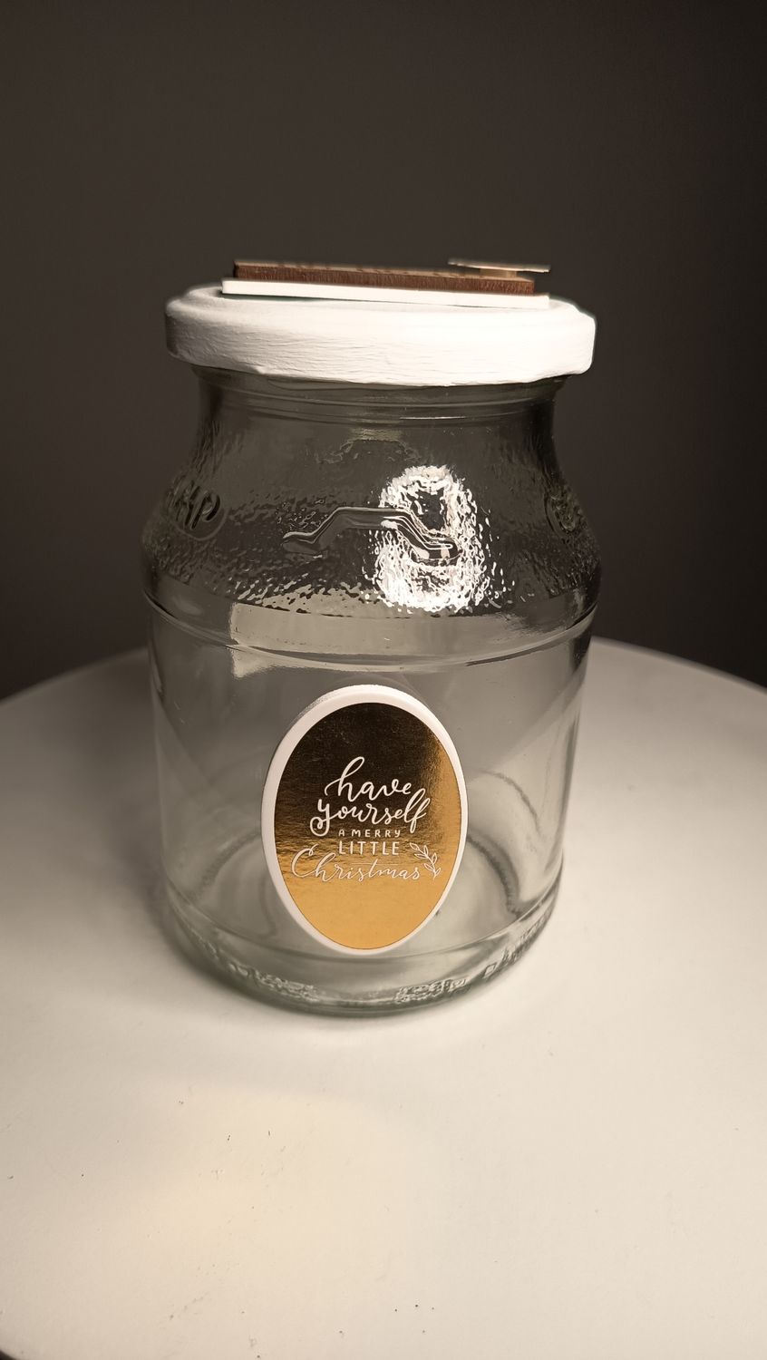 Geschenkglas oval Gold 13cm hoch Geschenkglas oval Gold 13cm hoch