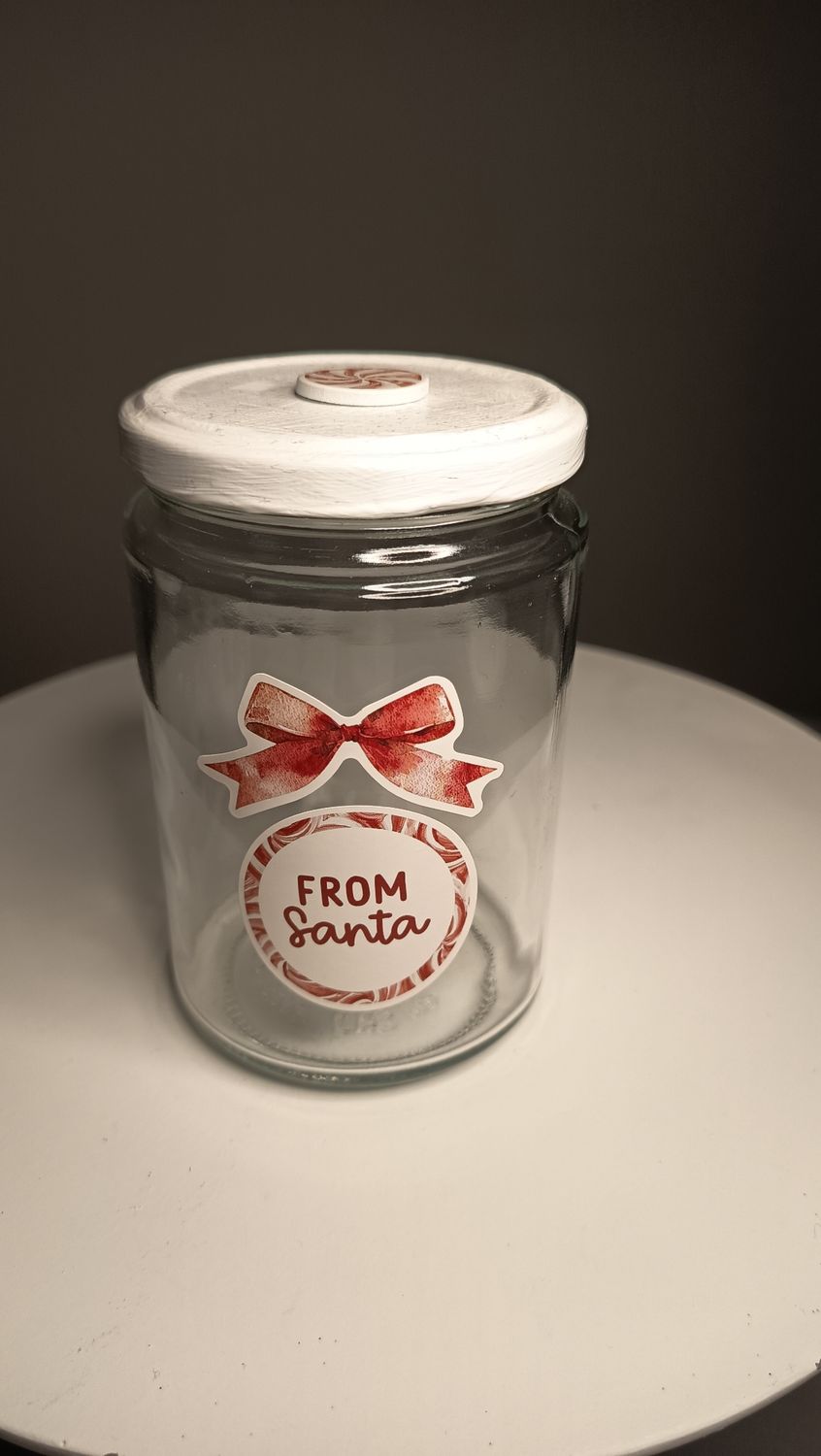 Geschenkglas from Santa 12cm hoch 