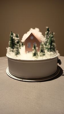 Winter Deko in Backform 24cm Durchmesser