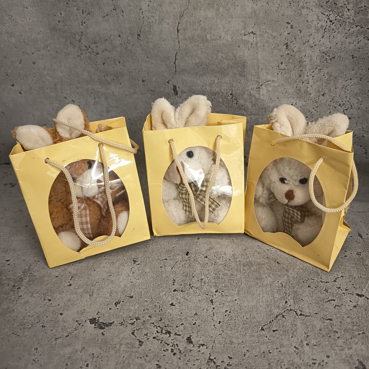Plüschhasen in der Tüte 3 Stück