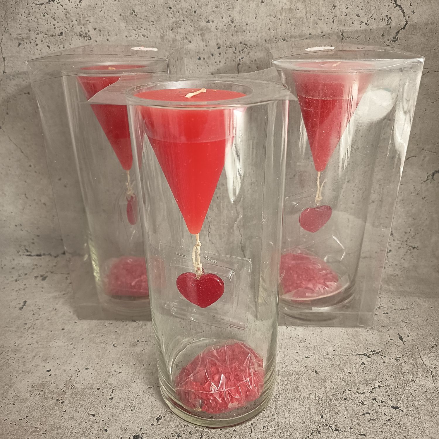 Glas Deko mit Schwimmkerzen 3 Stück