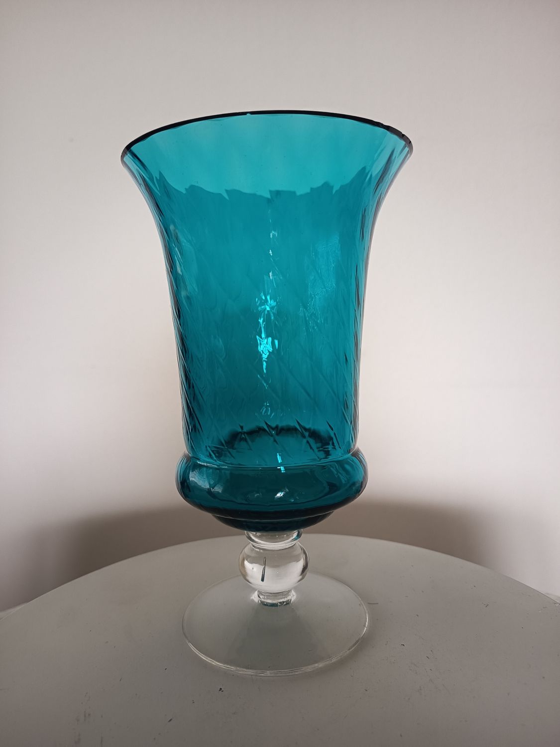 Glas Vase Türkis 19cm Hoch Glas Vase Türkis 19cm Hoch