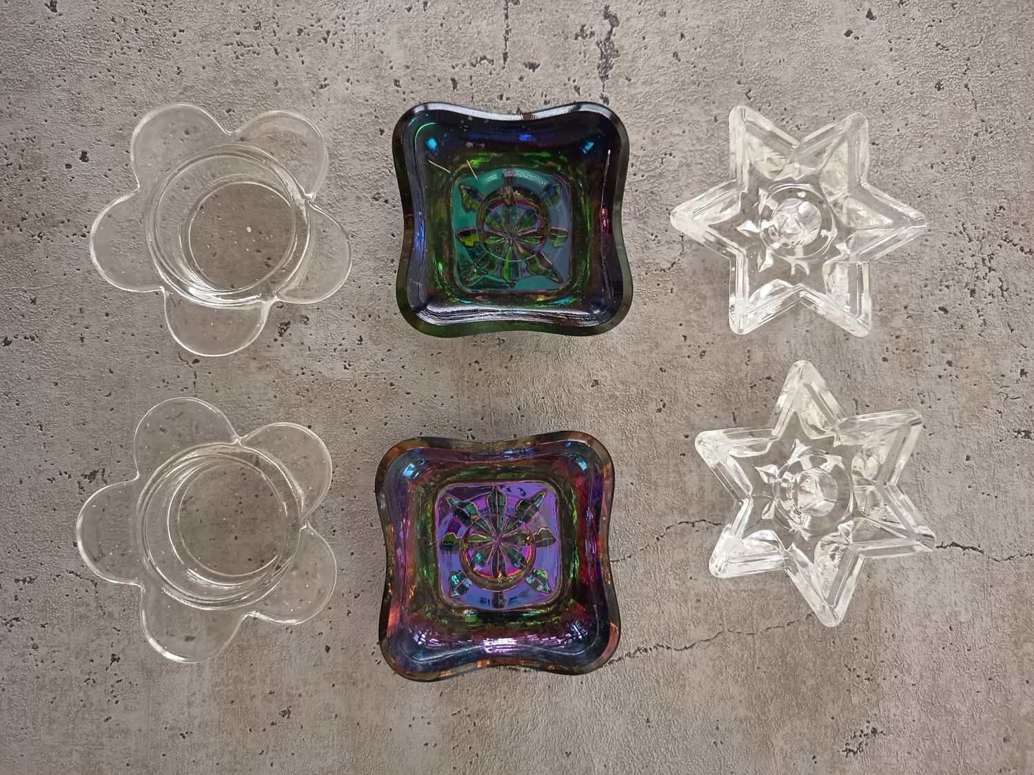 Kerzenhalter Glas 6 Stück