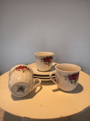 3 Espresso Tassen und Teller Schloss Amalienburg 3 Espresso Tassen und Teller Schloss Amalienburg