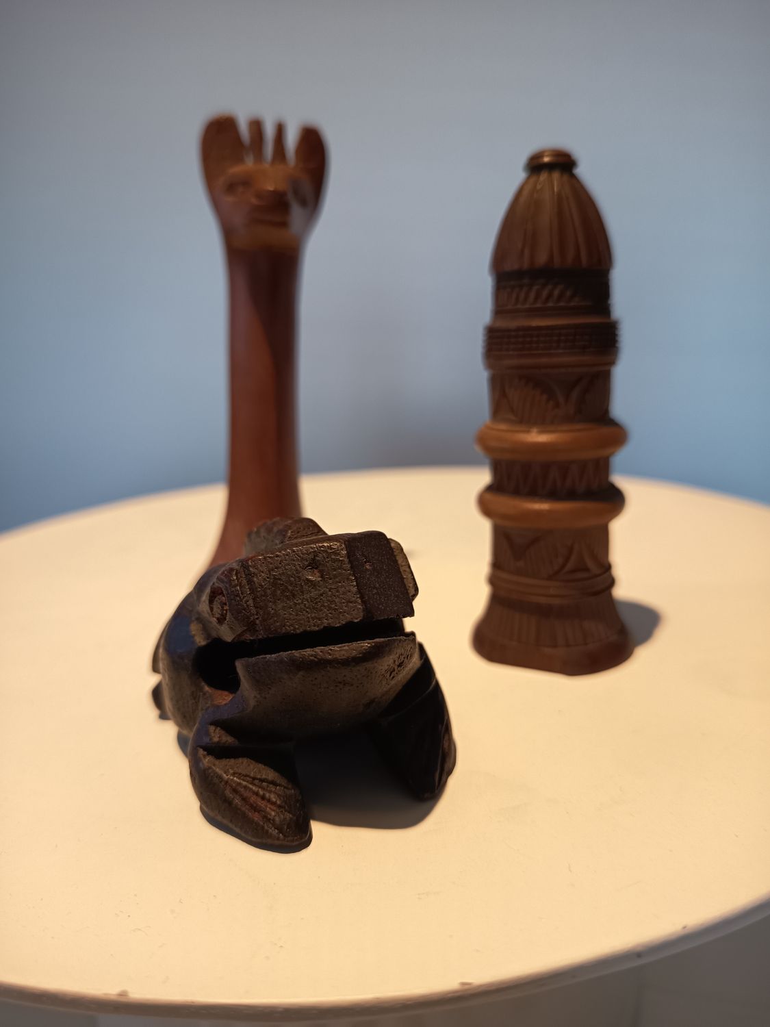 Holz Figuren geschnitzt 3 Stück