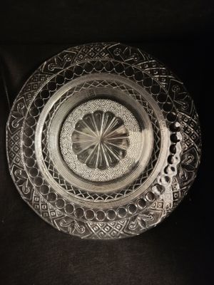 IVV Italia Vintage Glasteller Ø 34 cm Servierplatte Designglas Made in Italy