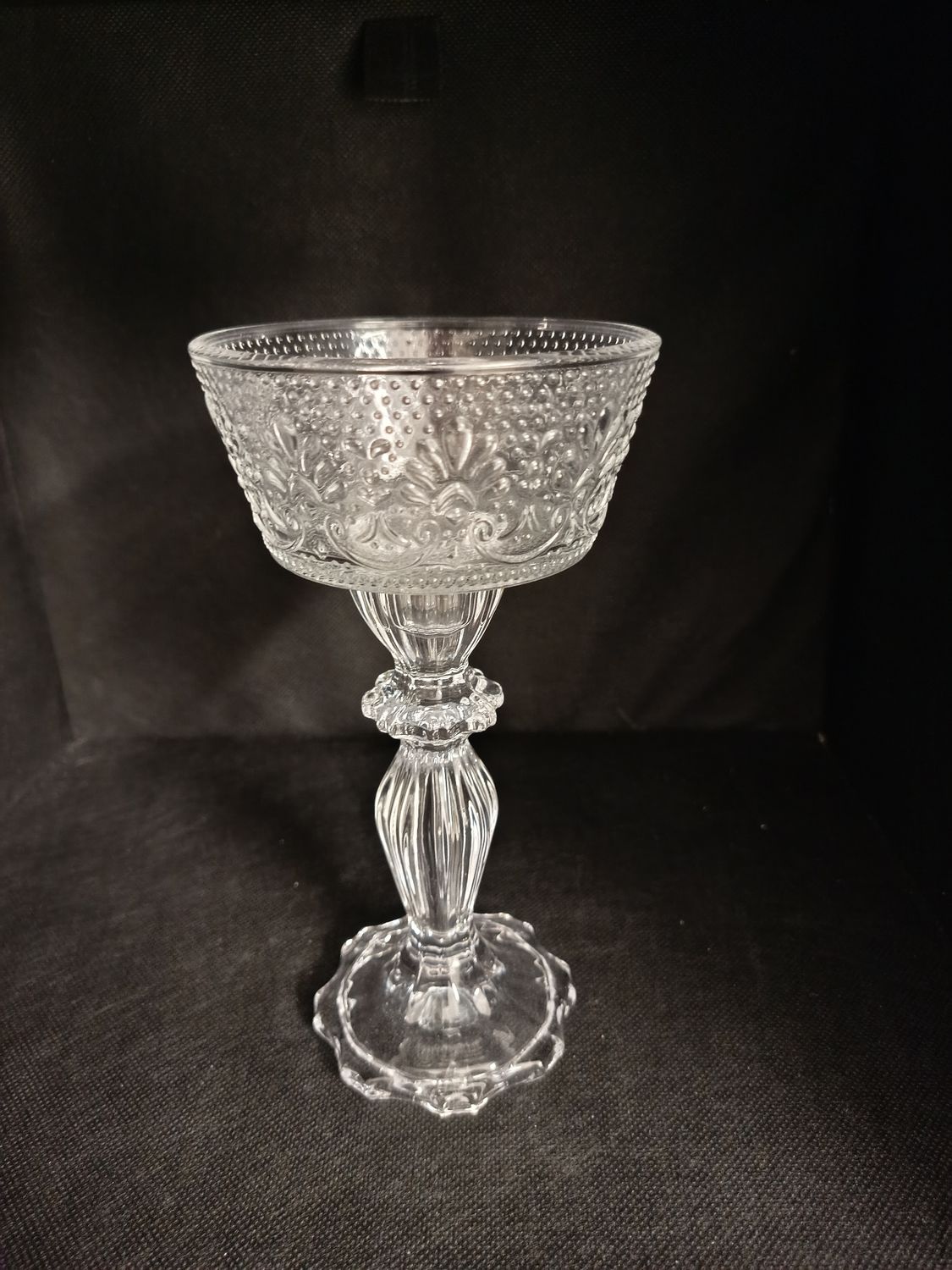 Kerzenhalter aus Glas 20cm hoch, neuwertig