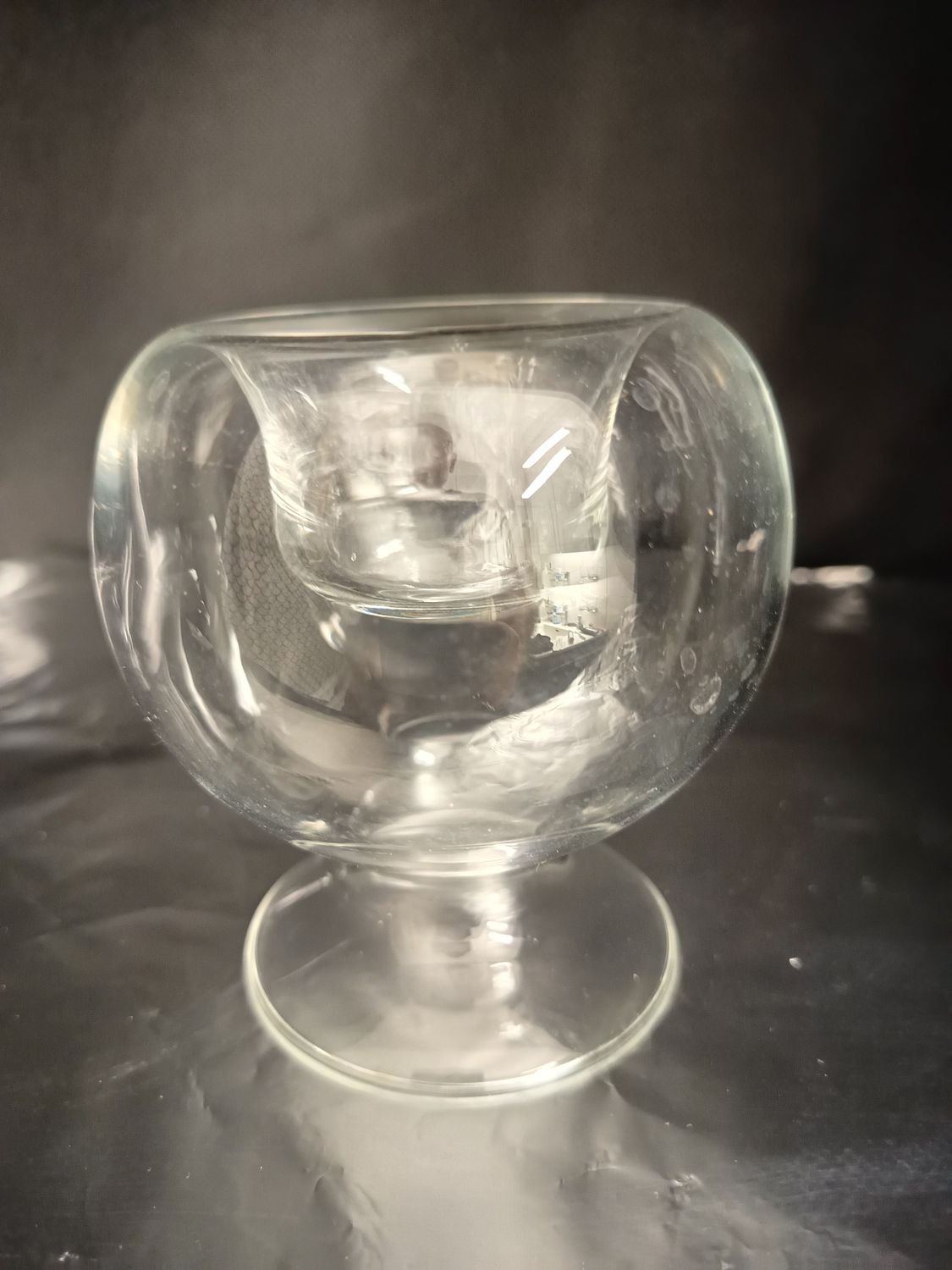 Glas Windlicht / Vase 10cm hoch