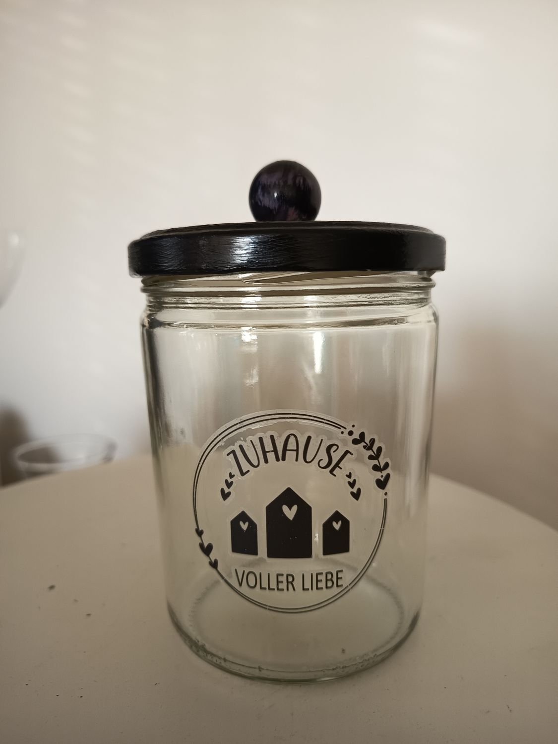 Geschenkglas / Windlicht Zuhause