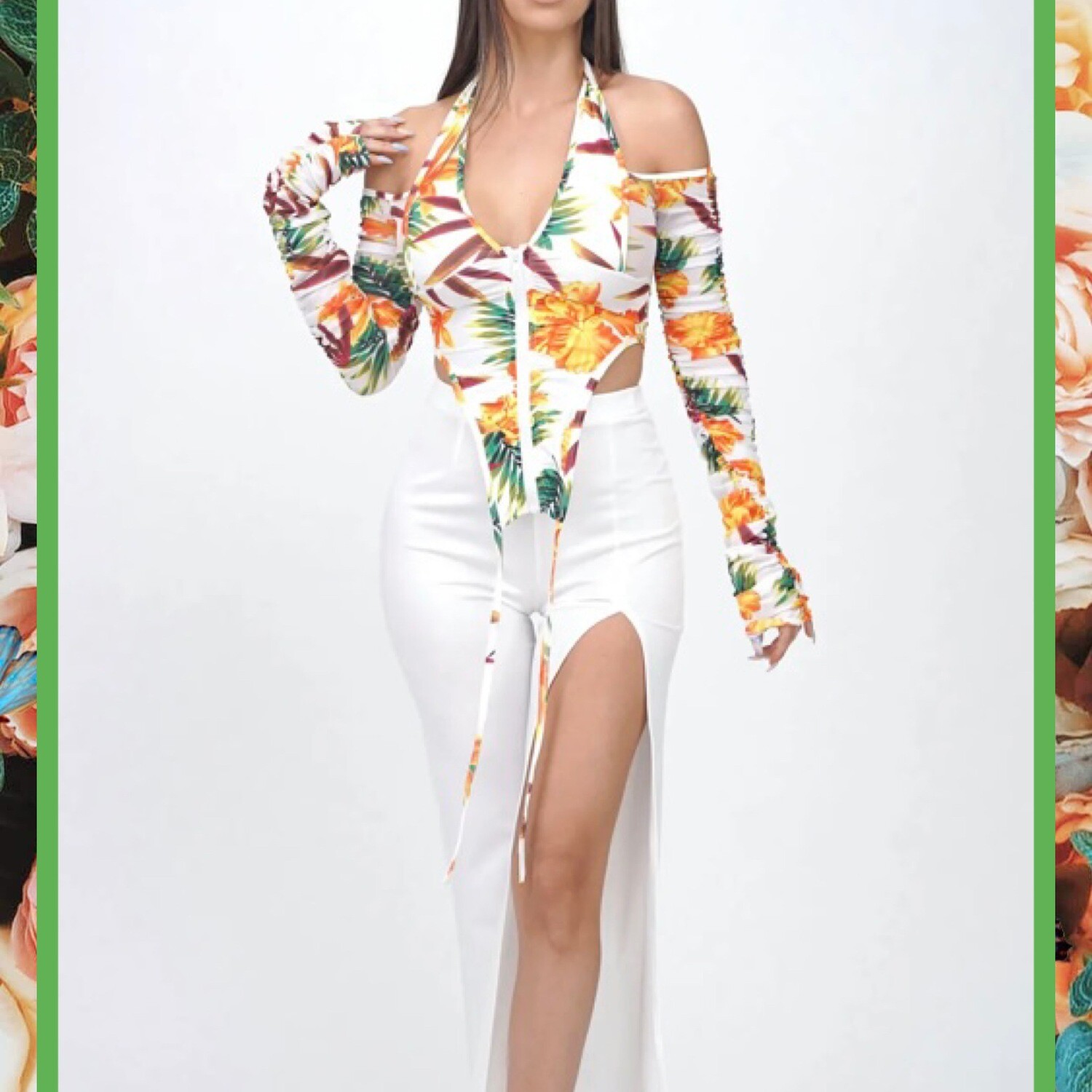FLORAL CROP TOP 