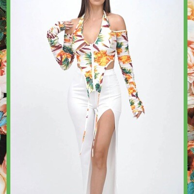 FLORAL CROP TOP 