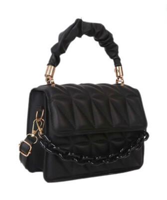 BLACK CHAIN LINK PURSE 