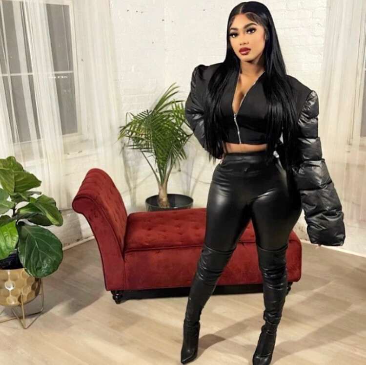 CROP PUFF SLEEVE JACKET 