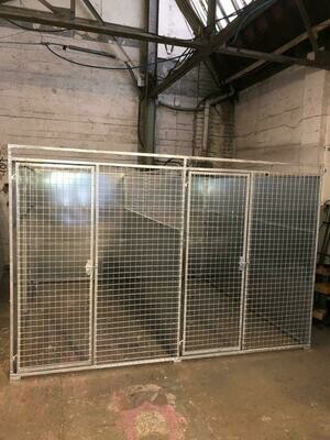 GALVANISED DOUBLE DOG KENNEL/RUN