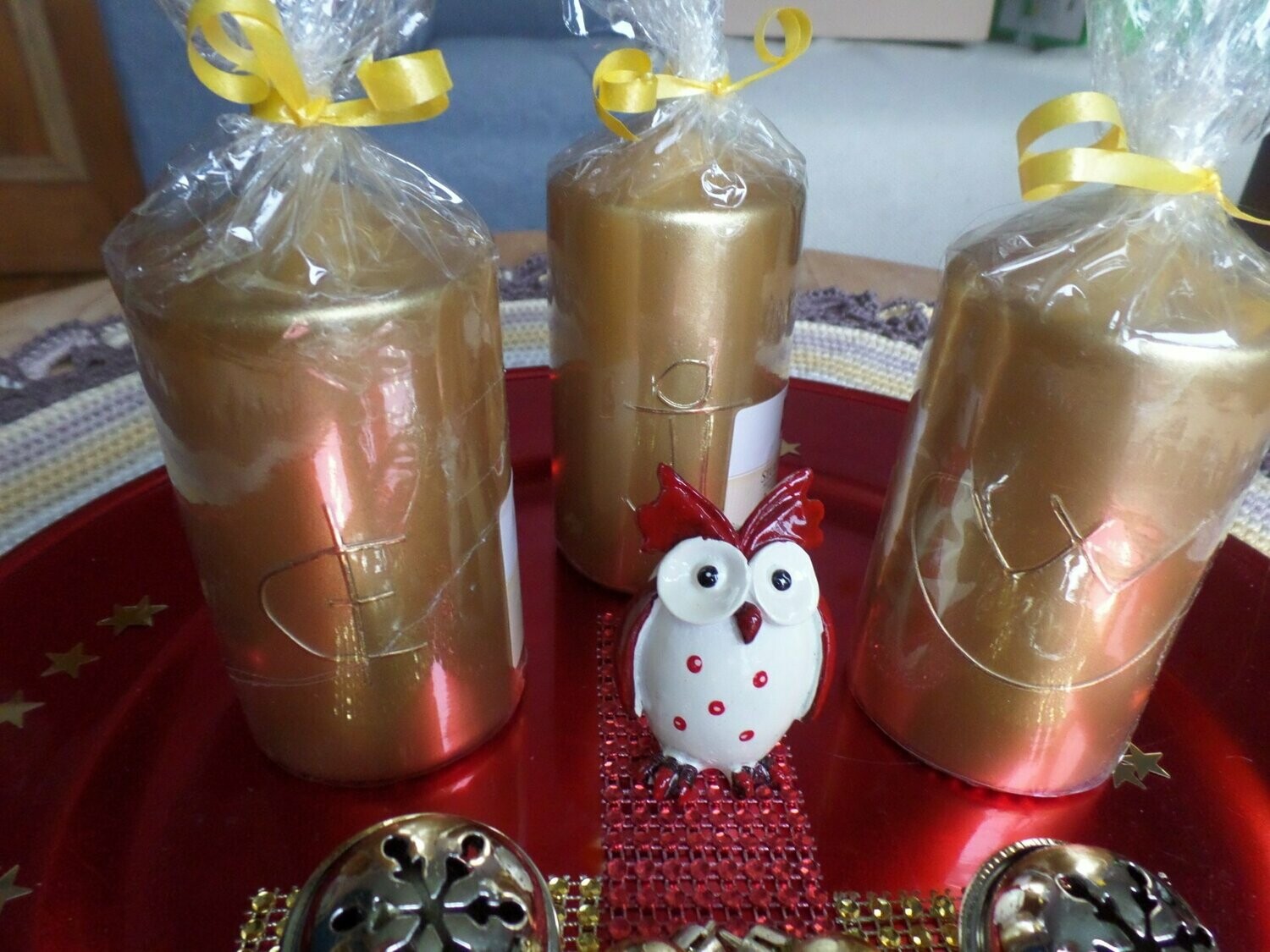 Weihnachtsschale Altar Eule