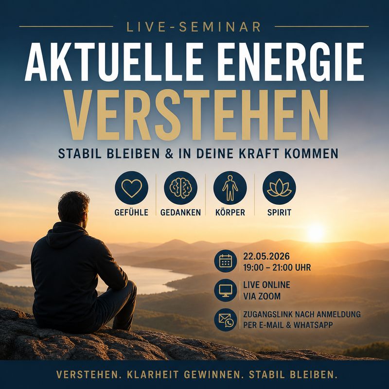 Aktuelle Energie verstehen – stabil bleiben & in deine Kraft kommen (Live-Seminar)
