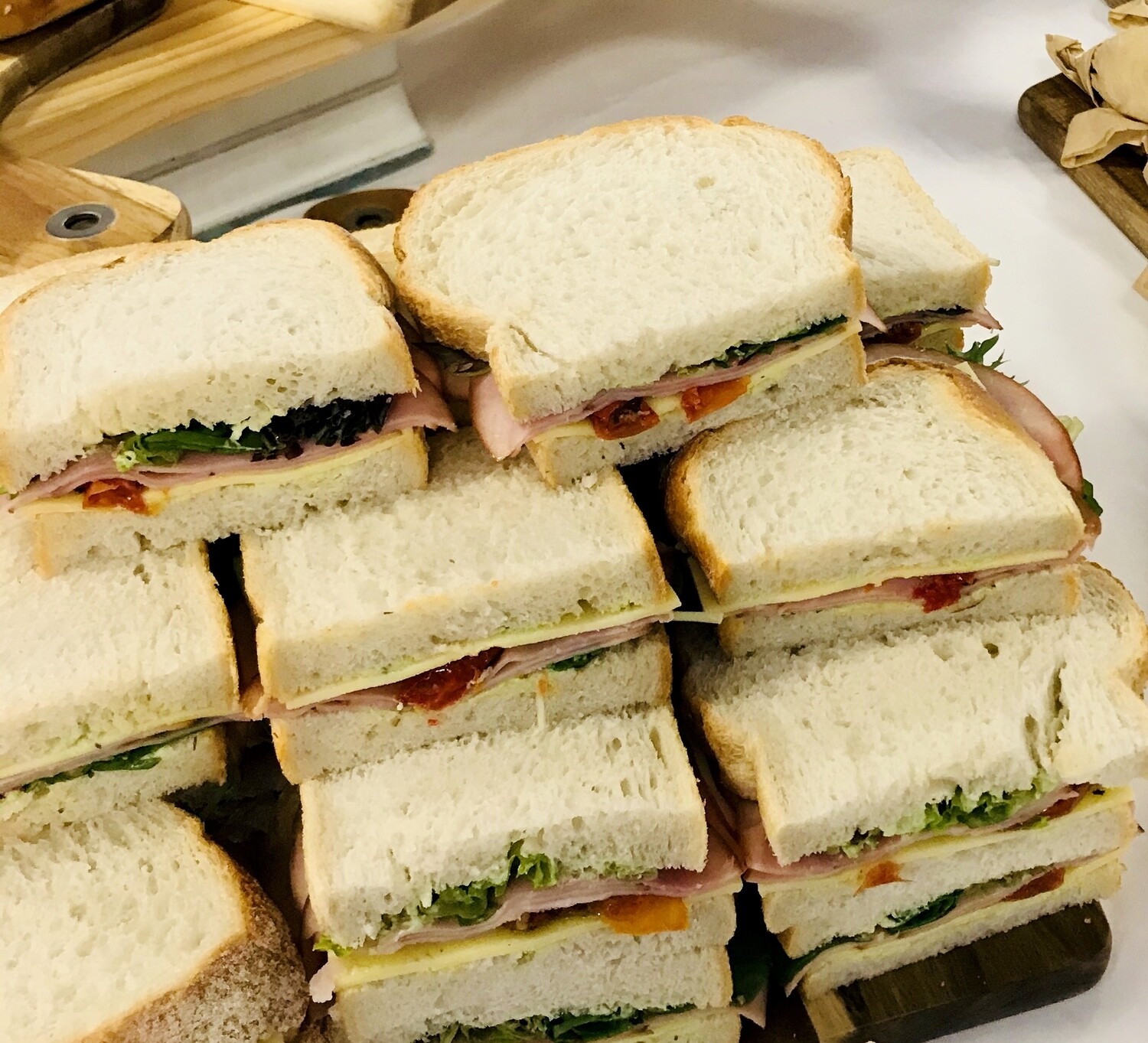 Ham, Cheese, Guacamole and Sun-Dried Tomato