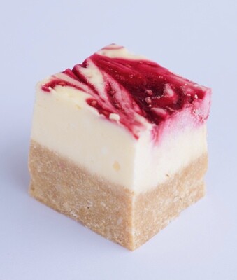 Raspberry and coconut NY cheesecake