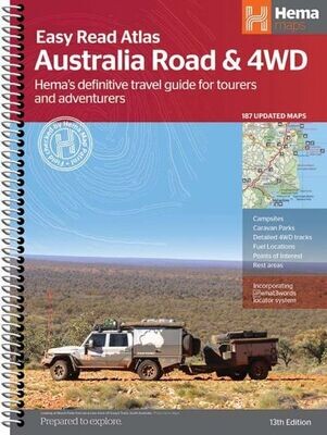 Hema maps: Easy Read Atlas Australia Road & 4WD
