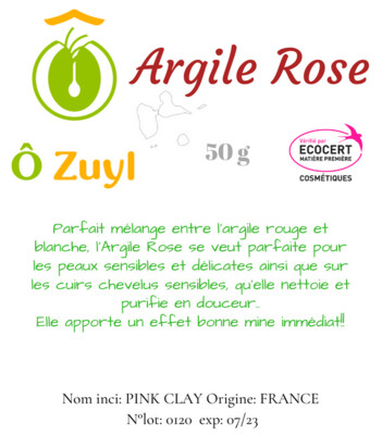 Argile rose de 50g à 1kg
