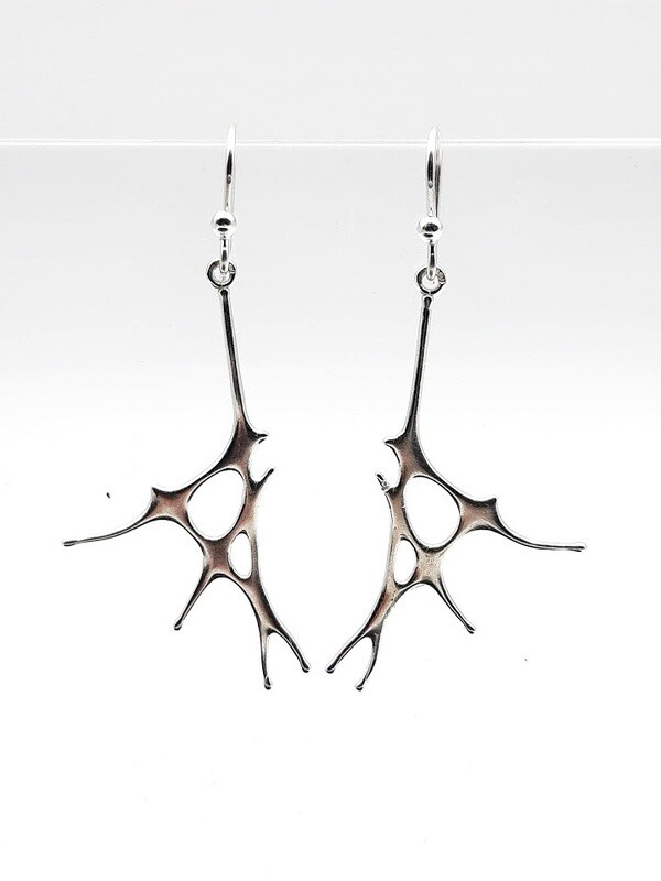 Boucles d&#39;oreilles en argent Algues