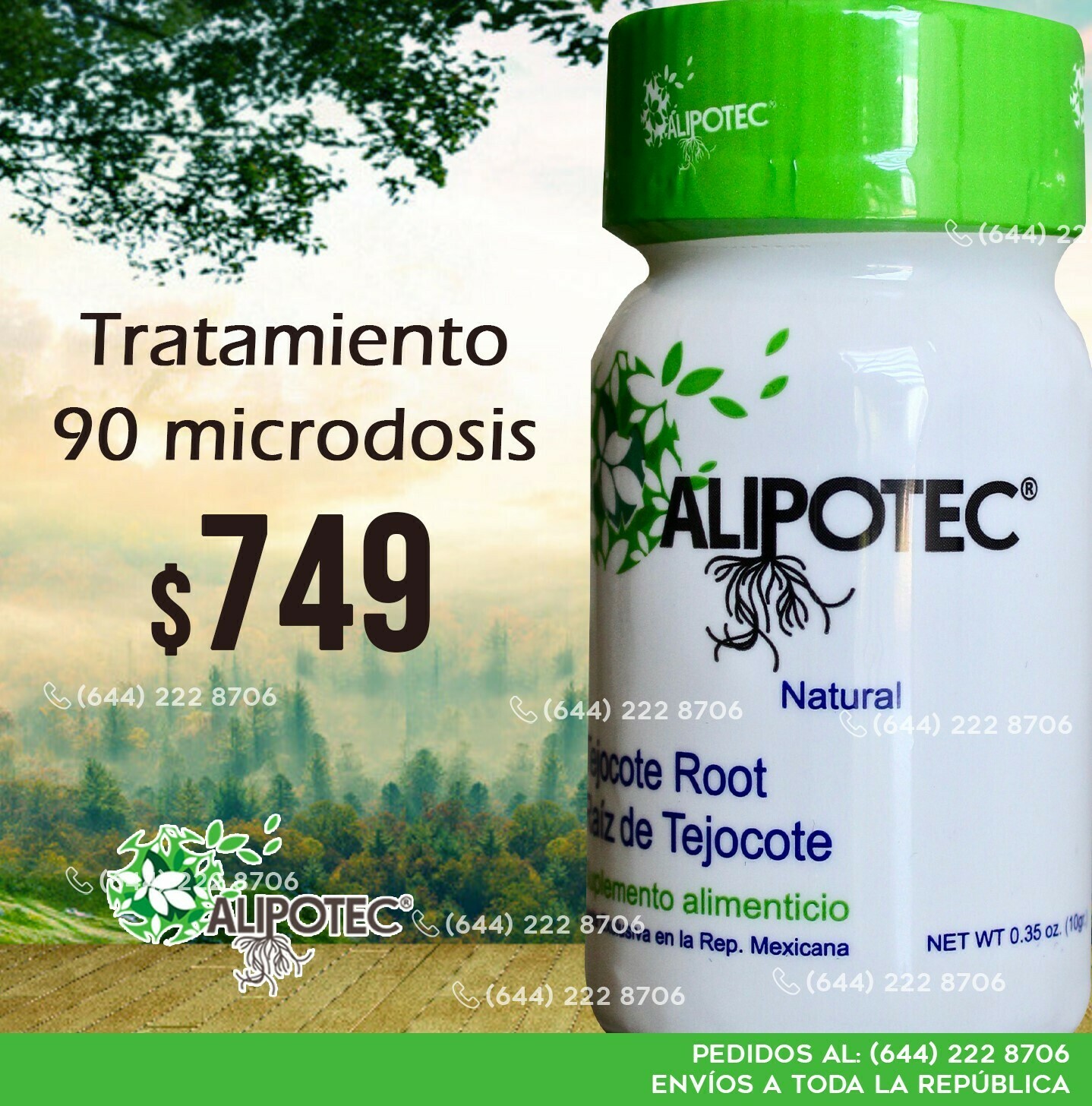 alipotec raíz de tejocote  1 tratamiento