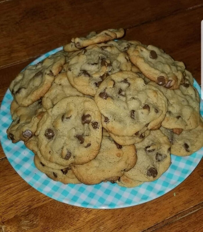 Fresh baked chocolate chip cookies