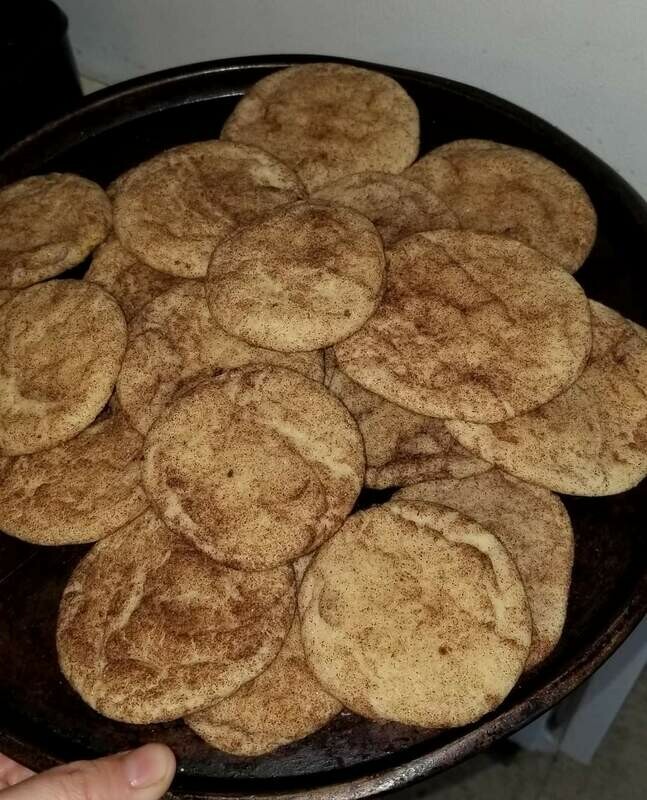 Fresh baked snickerdoodle cookies