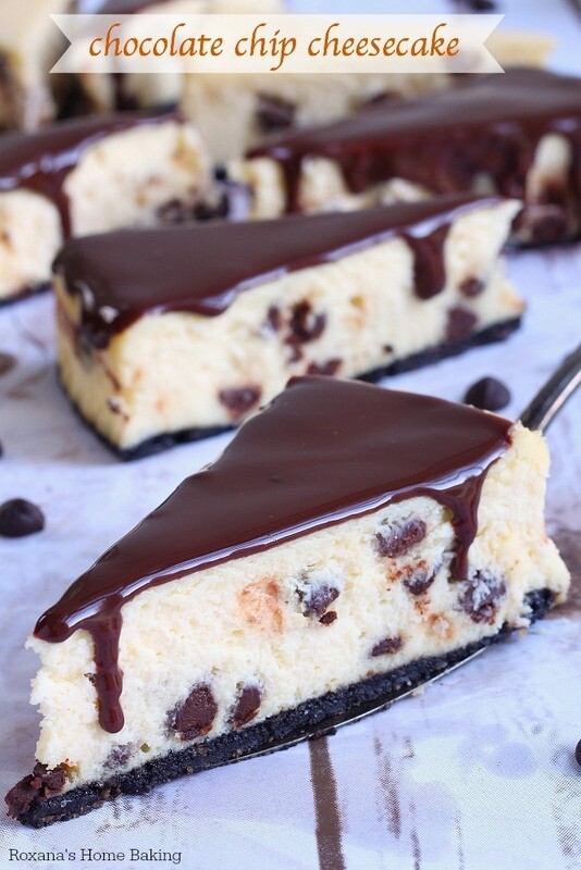 Chocolate chip cheesecake