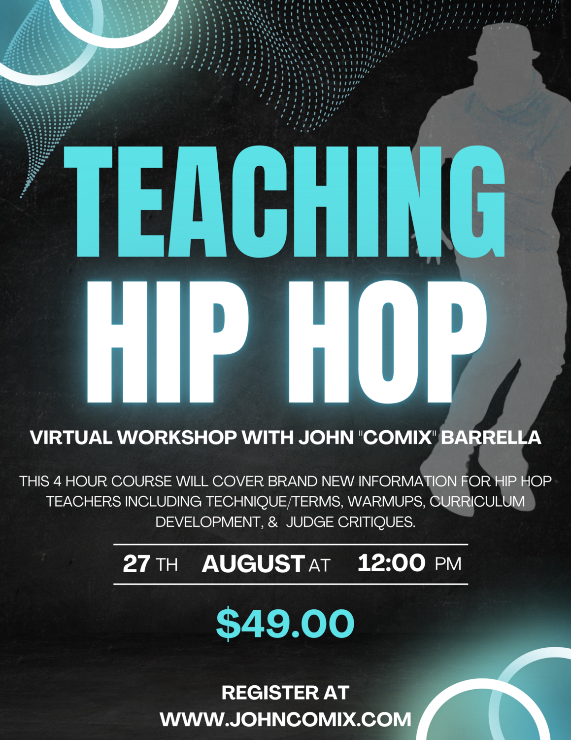Webinar Series: "Teaching Hip Hop" August 27 2022
