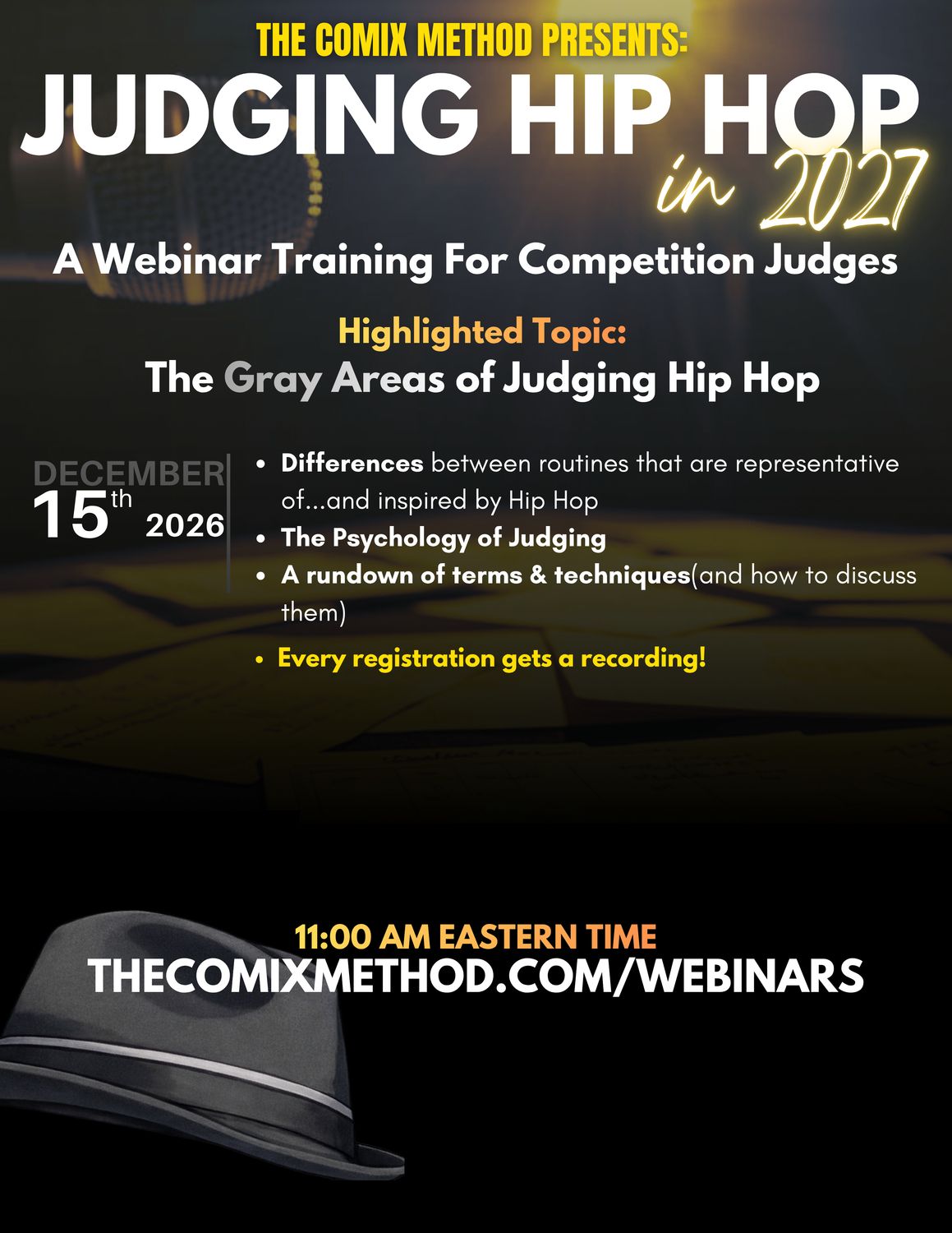 Webinar Series: Judging Hip Hop in 2027