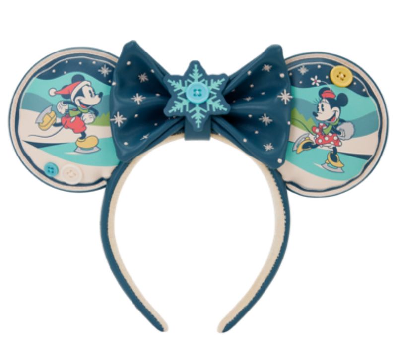 Loungefly Mickey &amp; Minnie Holiday Ear Headband