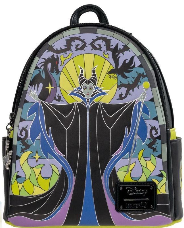Loungefly Sleeping Beauty Maleficent Stained Glass Mini-Backpack
