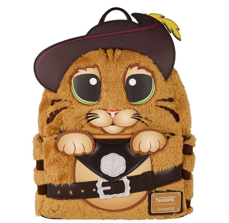Loungefly Shrek Puss In Boots Cosplay Faux Fur Mini-Backpack