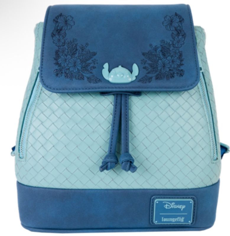 Loungefly Stitch Embroidered Floral Drawstring Mini Backpack