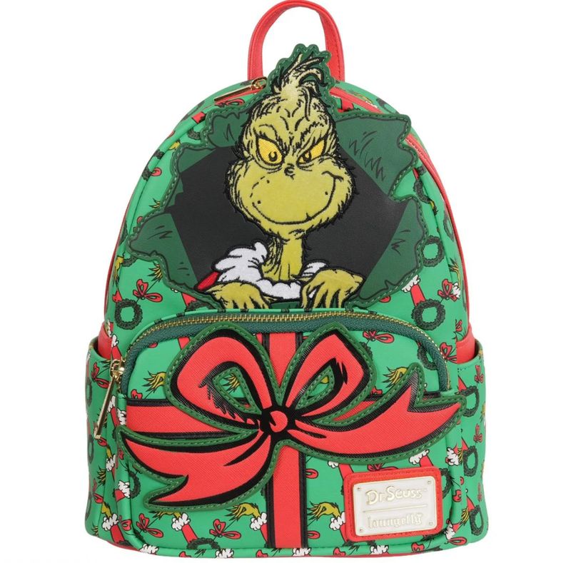 Loungefly How the Grinch Stole Christmas Grinch Christmas Present Mini-Backpack