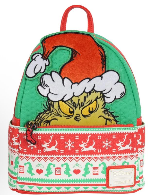 Loungefly How the Grinch Stole Christmas Grinch Christmas Sweater Mini-Backpack