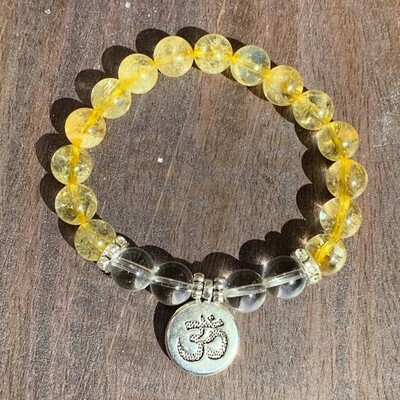 Citrine & Quartz Crystal Healing Bracelets Citrine & Quartz Crystal Healing Bracelets