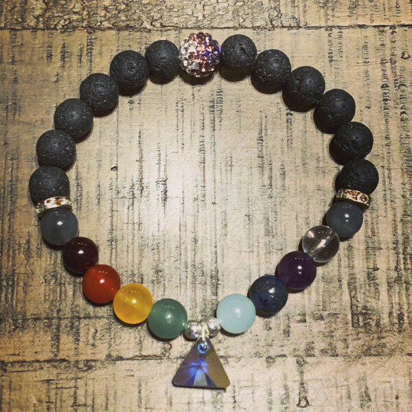 Chakra Balancing Bracelet: Crystal Pyramid Chakra Balancing Bracelet: Crystal Pyramid