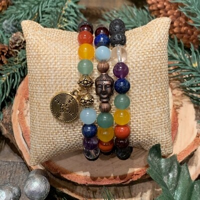 Chakra Balancing Bracelet Stack Chakra Balancing Bracelet Stack